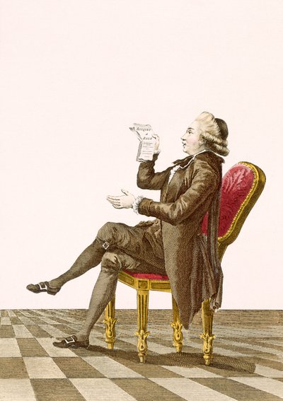 Young gentleman poet, engraved by Dupin, plate no.34 from 
